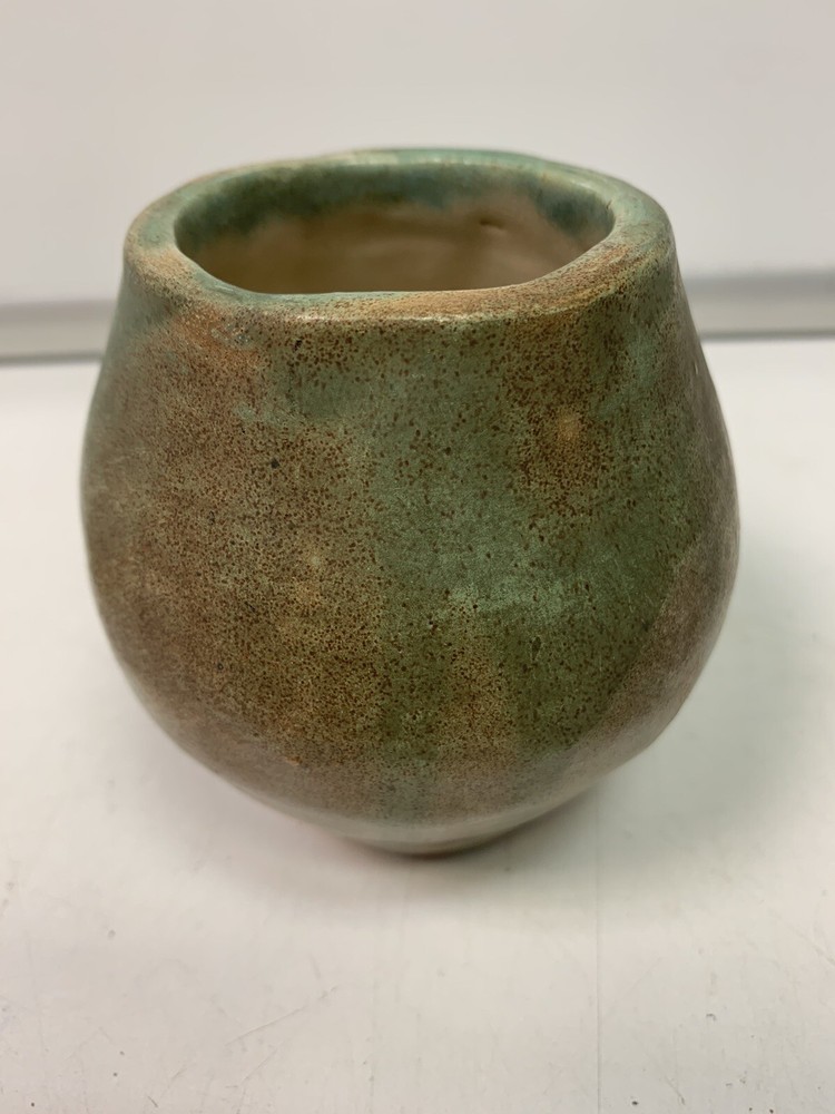 Vintage Handmade Stoneware Pot with Lid