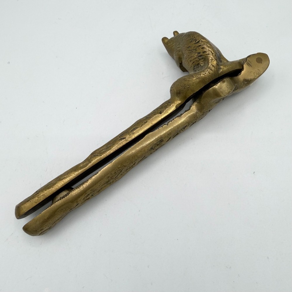 Vintage Sand Casted Metal Squirrel Nutcracker