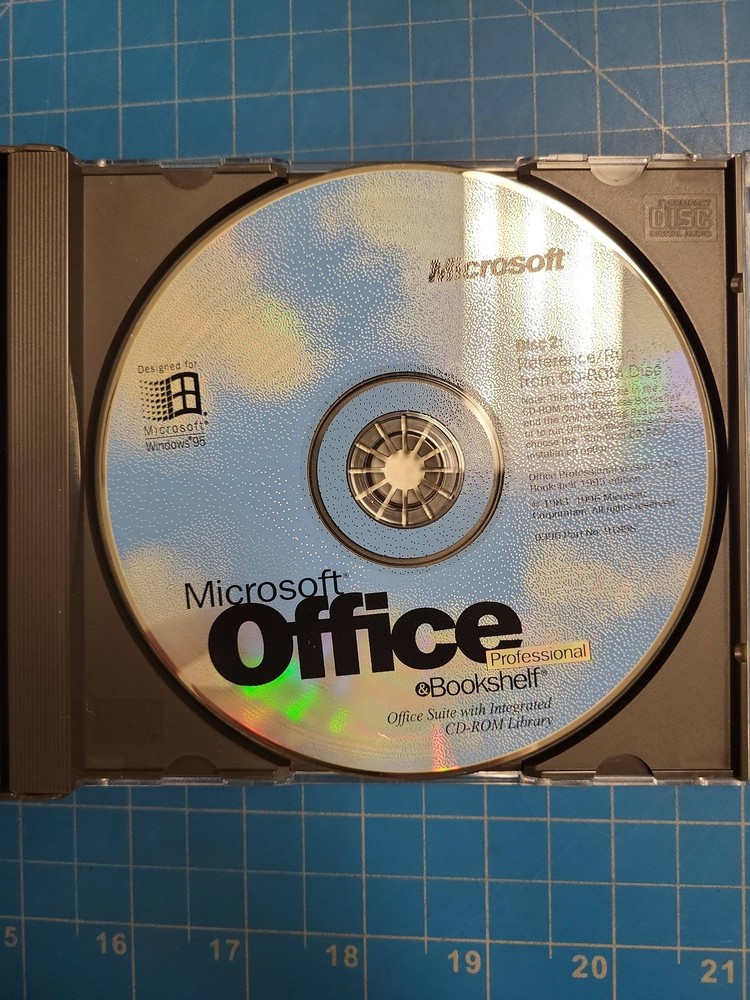 Microsoft Office Professional Windows 95 Software Suite Word Excel Access CD ROM