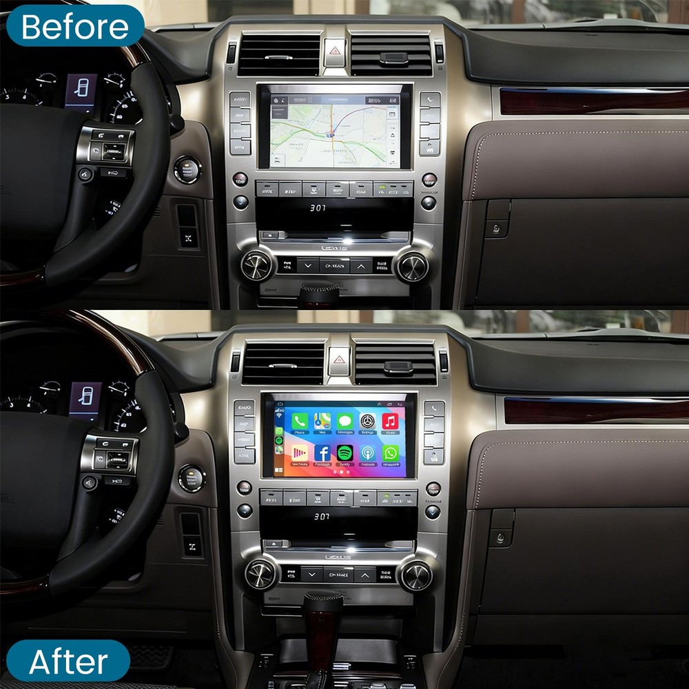 Wireless CarPlay Android Auto Module Interface Kit for Lexus GX460 2014-2021