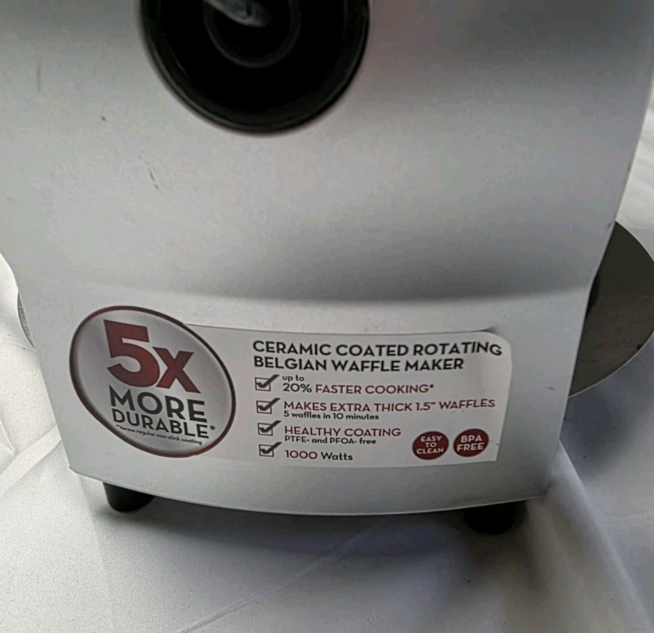 Bialetti Ceramic Coated Rotating Belgian Waffle Maker WORKS - Model TSK-2901BW