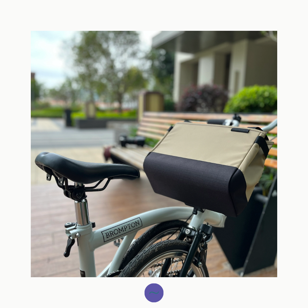 Original Front Bag Carrier for Brompton Bikes - Sandy - Designed by ecoReleaf -