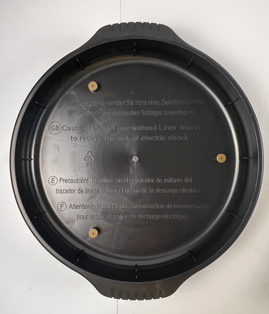 Nuwave Pro Infrared Oven Replacement Base Tray Drip Pan Black Model 20621