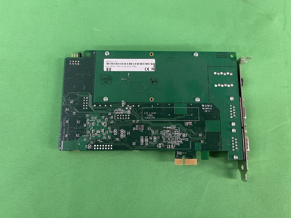 AudioScience ASI5211 Broadcast Mic Preamp Balanced Analog PCIe Card