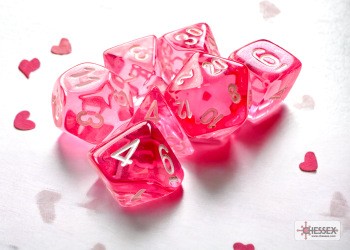 MINI TRANSLUCENT 7-DIE SET PINK/WHITE