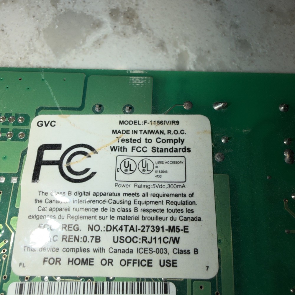 Vintage Data /Fax Modem Card