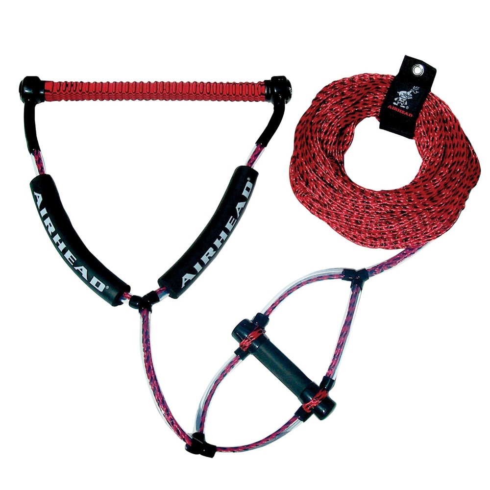 AIRHEAD Wakeboard Rope, Phat Grip, Trick Handle, Red