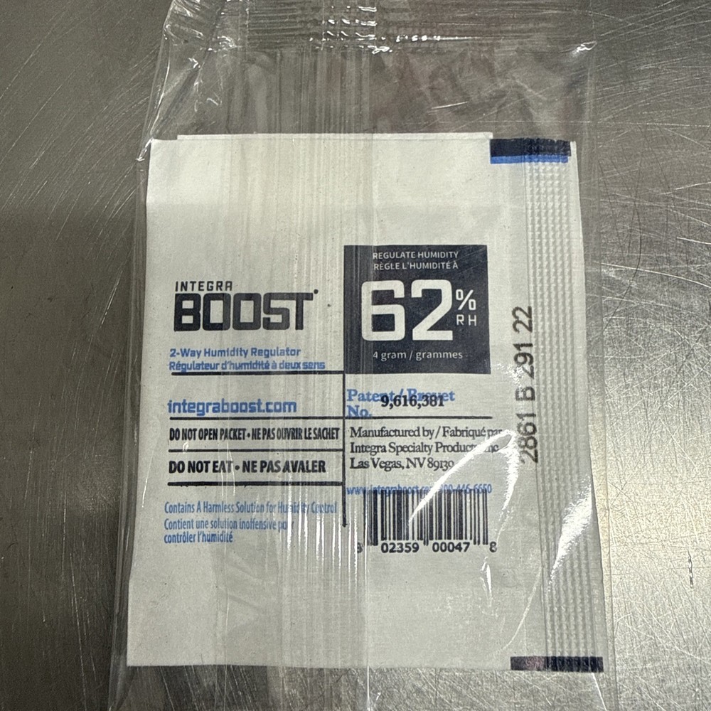 Integra Boost 62% 4  Gram with Indicator | 25x Individually Wrapped Packets!
