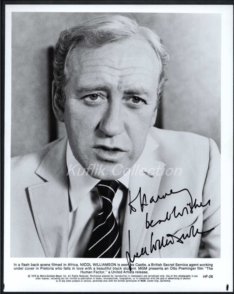 Nicol Williamson - Signed Autograph Movie Still - Excaliber - Human Factor