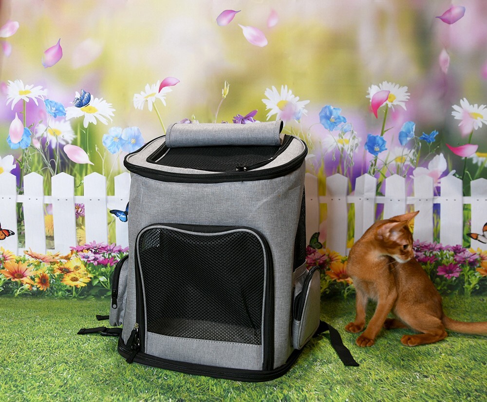 Pet Carrier backpack, Foldable Outgoing portable pet backpack with locker