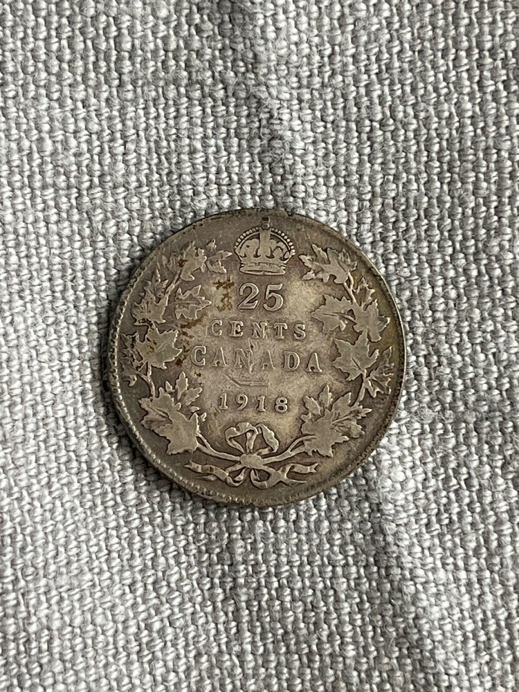 Canada 25 Cent Silver 1918 Lot#50