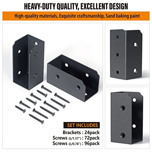 Pcs Stainless Steel Deck Railing Brackets Connectors for 2"x4" Parallel 24