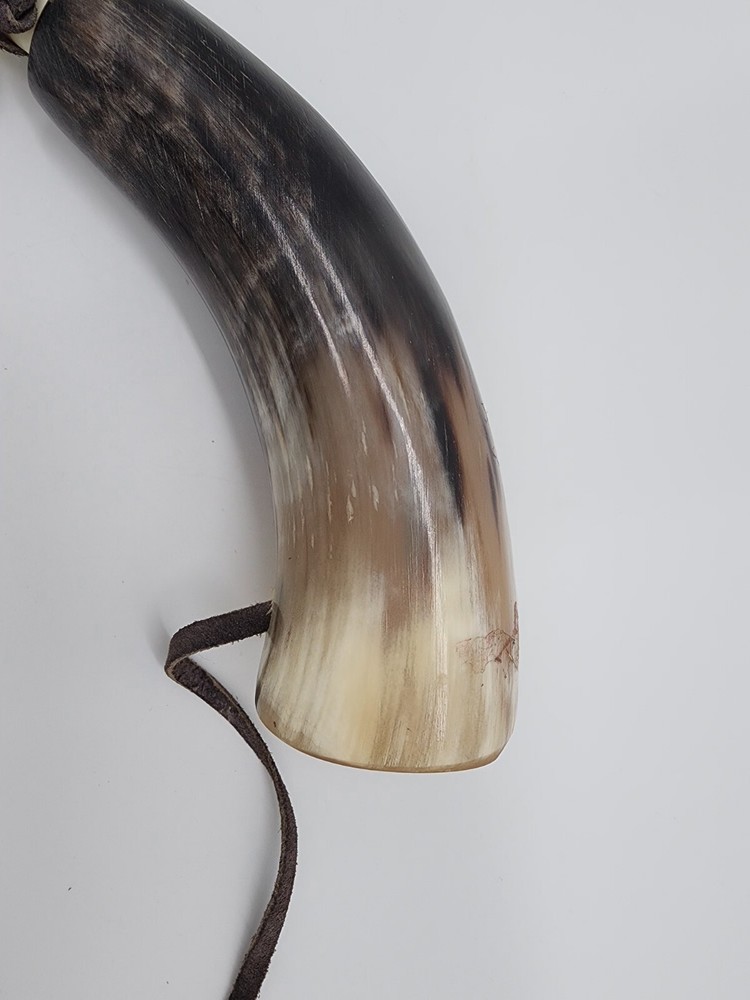 Vintage Steer Rustic Powder Horn 7"