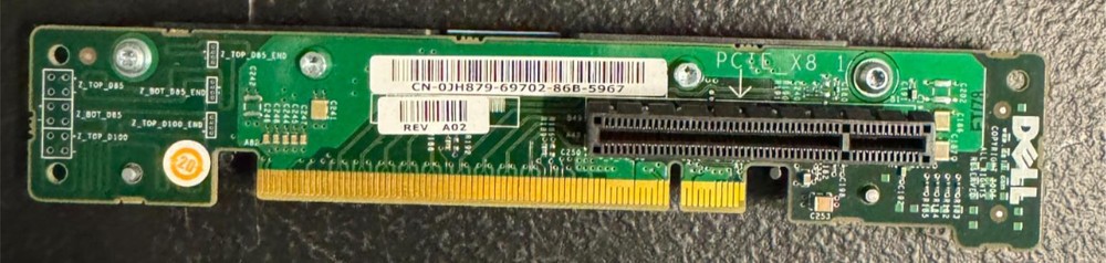 Dell 0JH879 PCI-e x8 Riser board