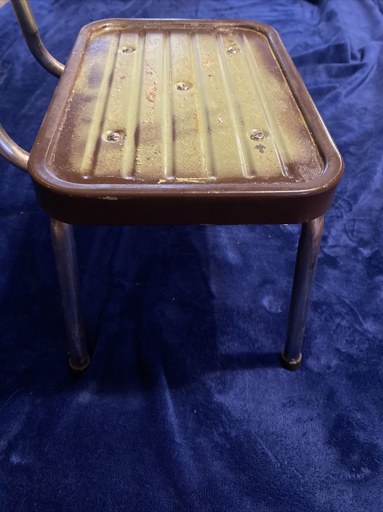 Vintage Step Single Stool With Back MCM