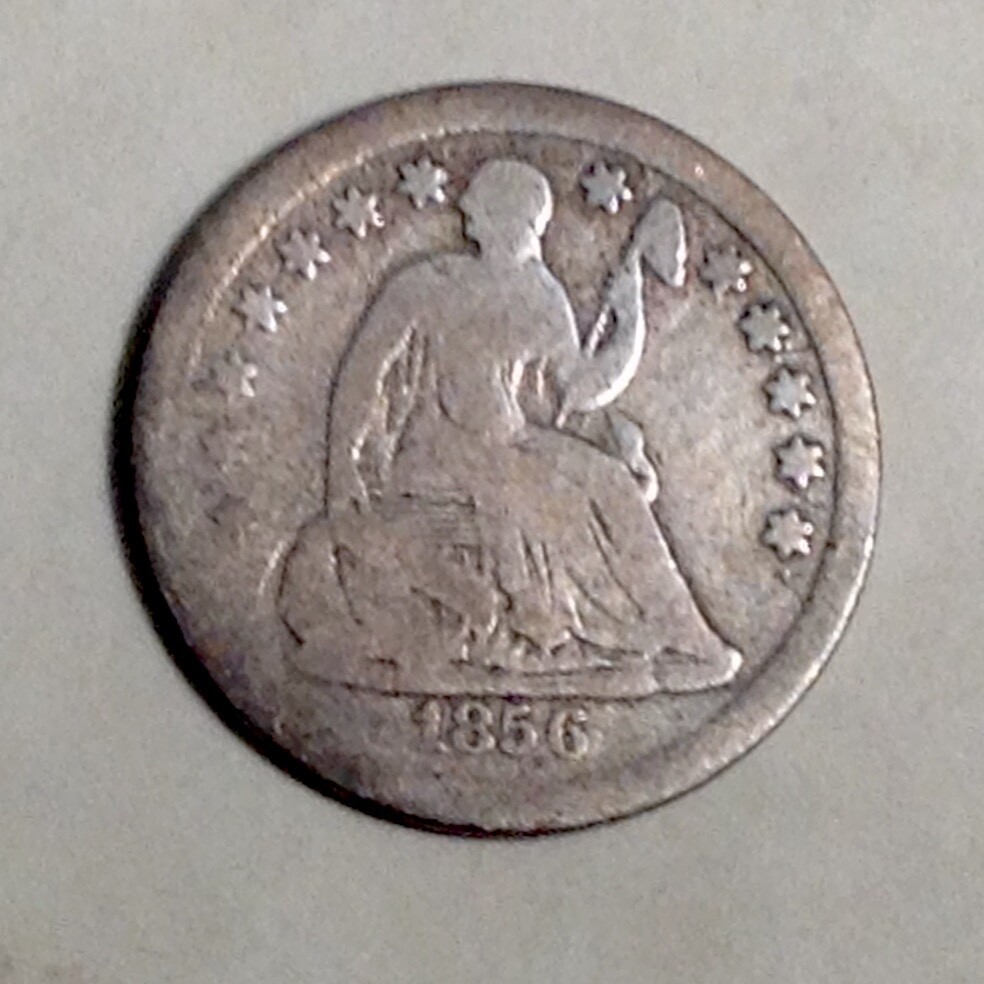 1856 Seated  Liberty Half Dime cd