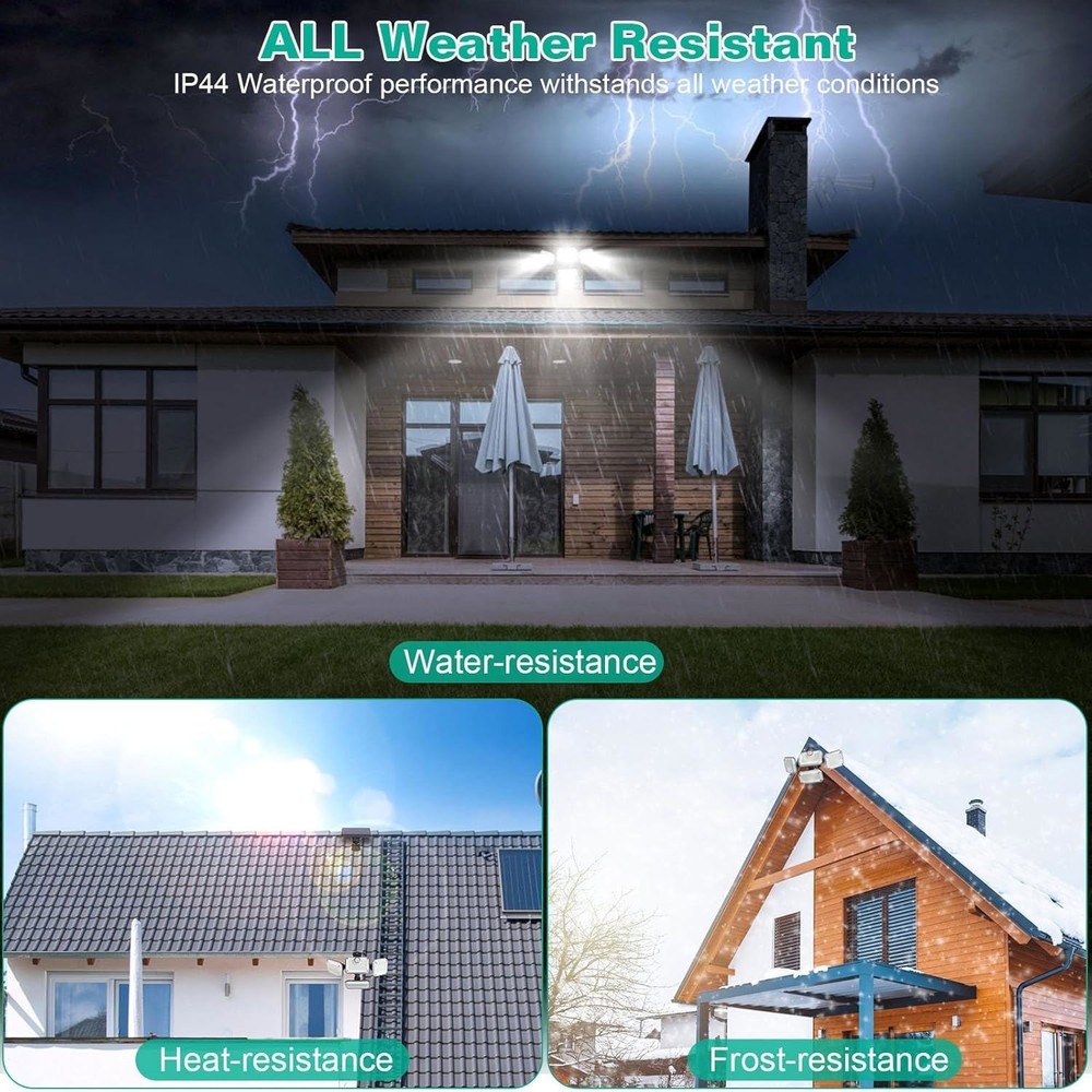 Solar Lights Outdoor 3000LM 333 LED Motion Sensor 3 Heads Security Flood Light