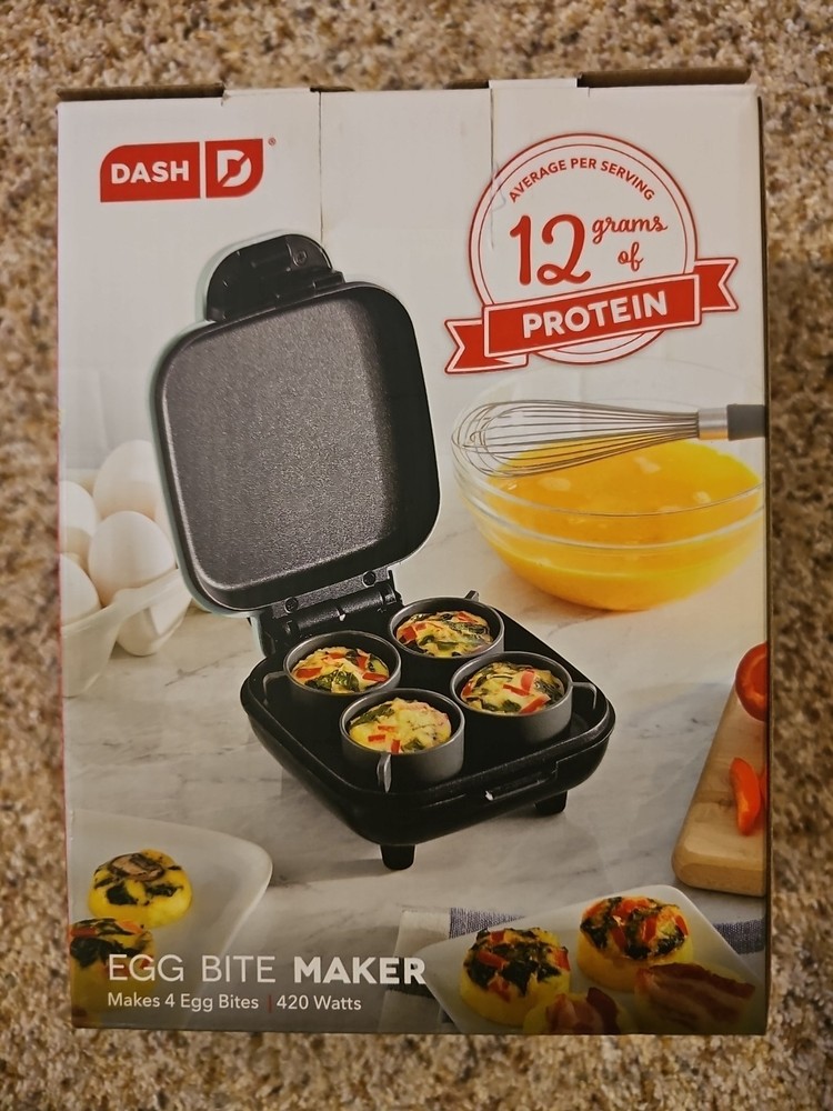 Dash Egg Bite Maker Countertop Egg Cooker - Aqua - 420 Watts New In Box
