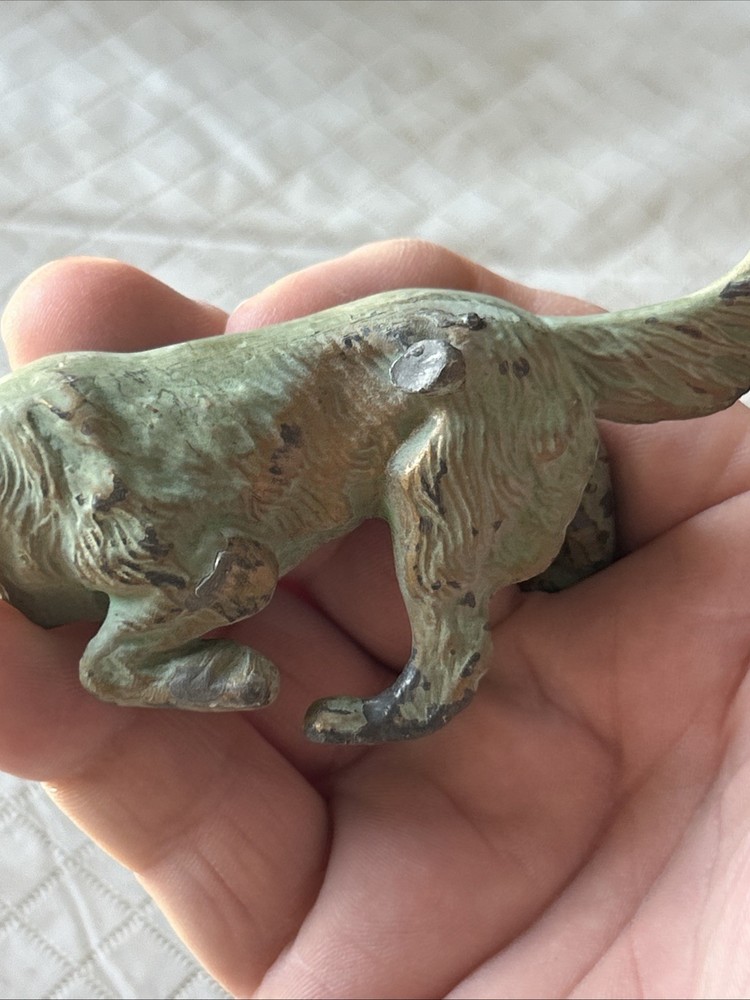 Vintage Cast Metal (solid) Spaniel/Retriever Figure 5.5”