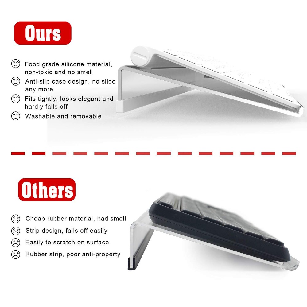Acrylic Tilted Computer Keyboard Stand for Compact Keyboard 78 Keys Keyboard ...