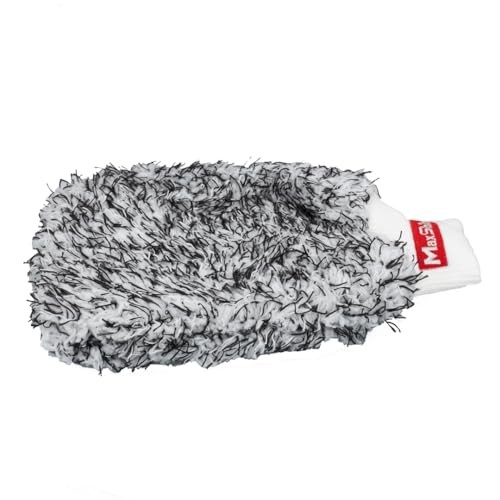 Universal Black & White Microfiber Wash Mitt – Premium Scratch-Free, Small