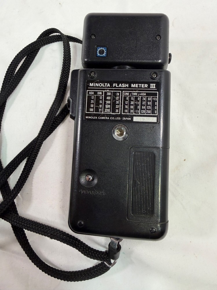 Minolta Flash Meter III with Case and Strap Works Tested