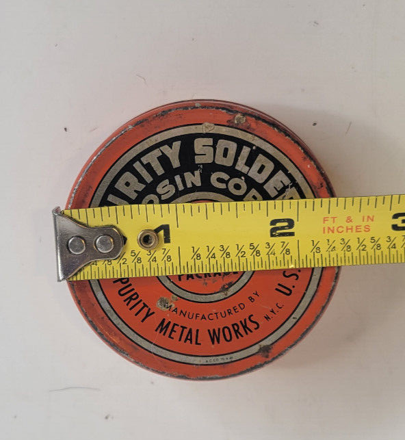 Vintage Purity Solder Rosin Core EMPTY Tin