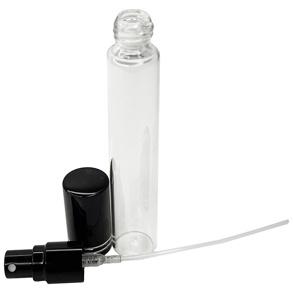 15ml 0.5oz empty perfume glass spray bottles black atomizer line cap