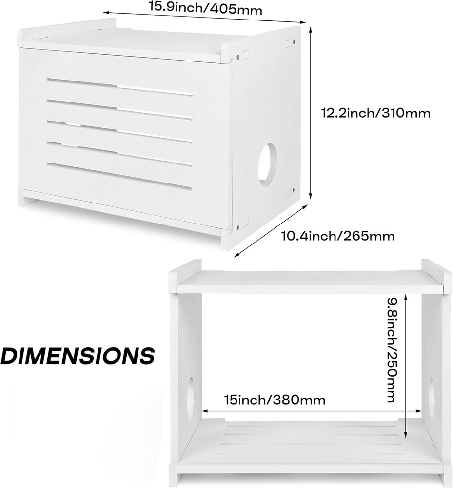 White Router Shelf Projector Shelf Projector Stand Router Storage Box Modem