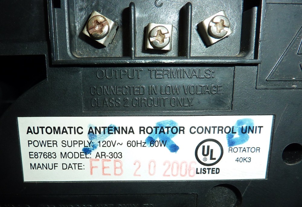 Hy-Gain Automatic Antenna Rotator Control Unit AR-35 Model AR-303 3 Wire