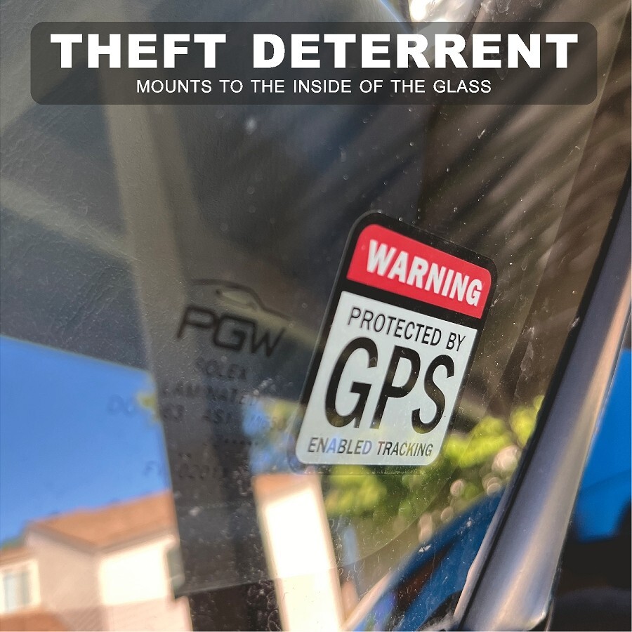 12 PACK GPS Tracking Warning INSIDE MOUNT Theft Deterrent Stickers High Quality