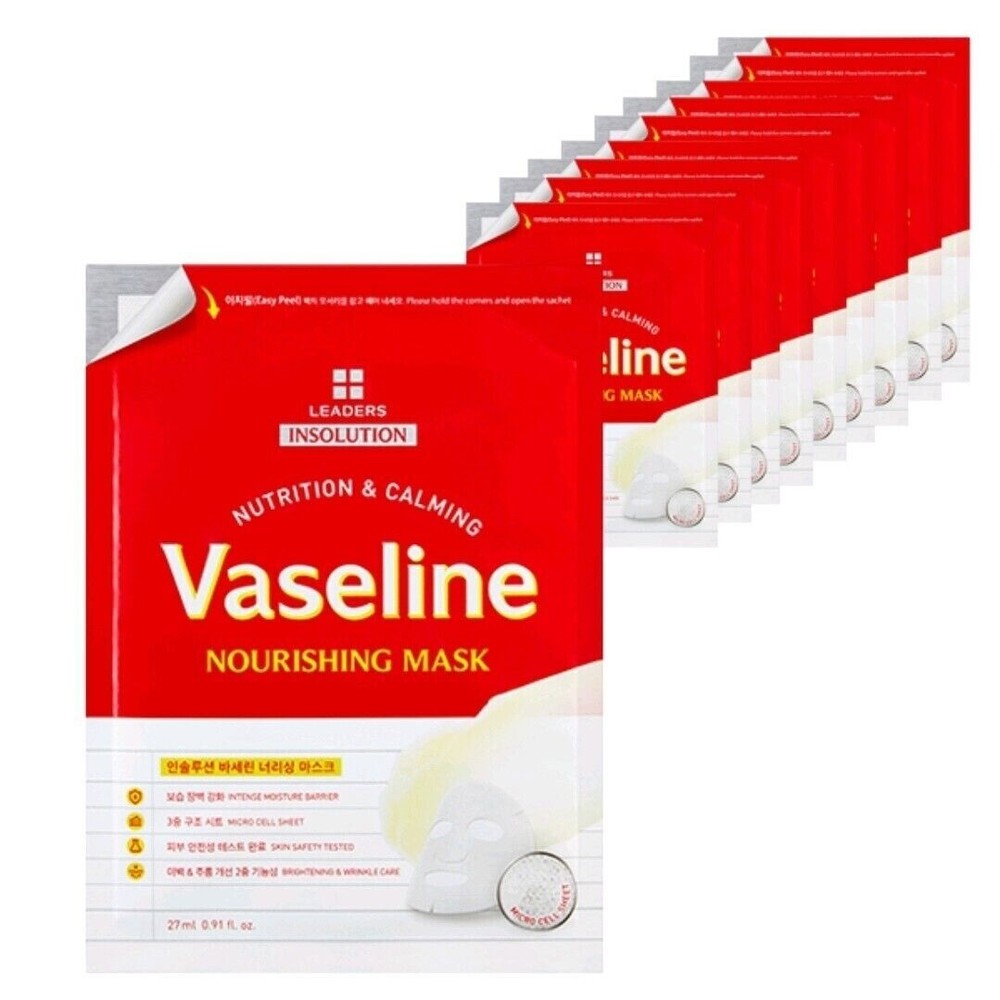 Leaders Insolution Vaseline Mask 25ml/10-30 Sheet/Moisturizing/Daily/Wrinkle