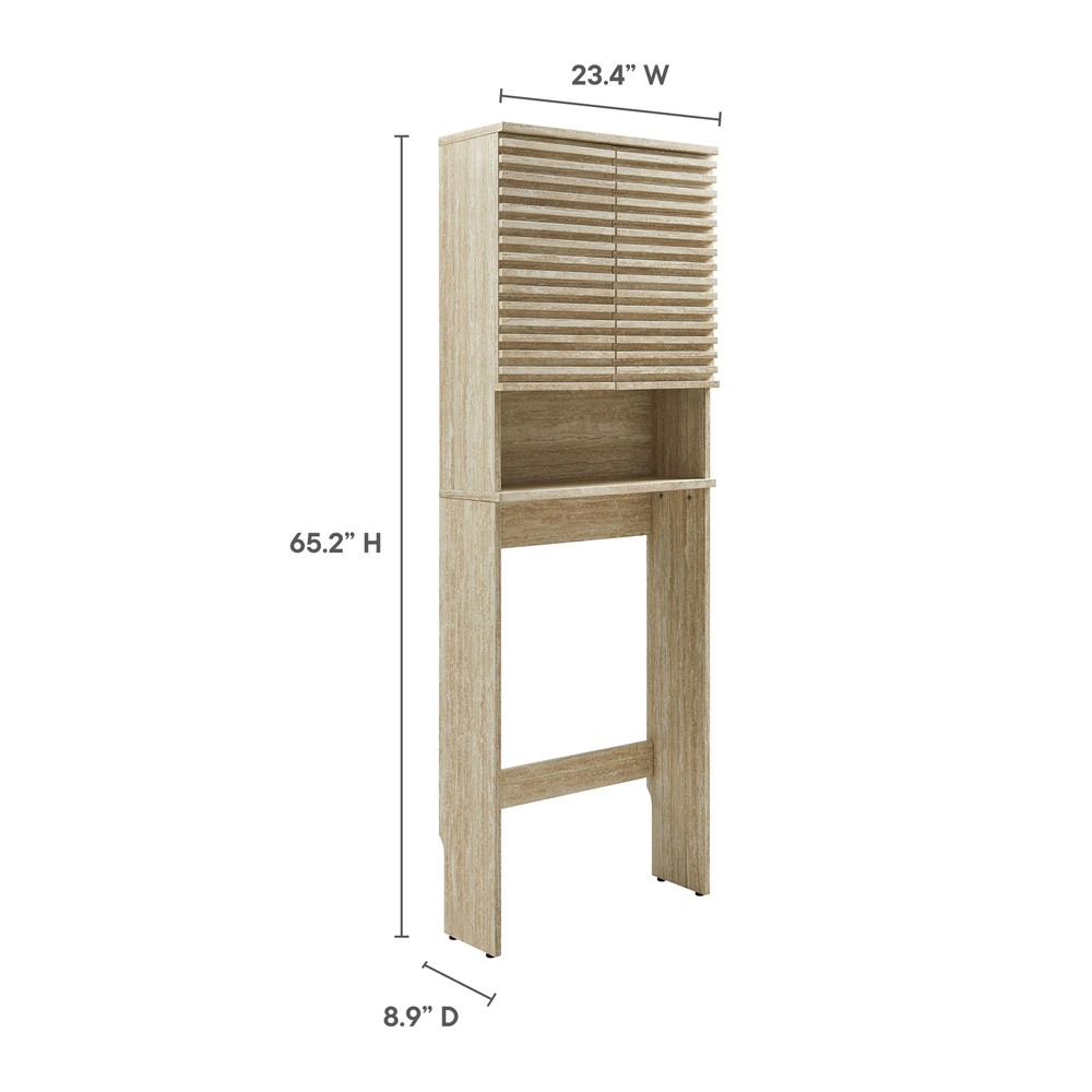 Render Bathroom Storage Cabinet in Travertine