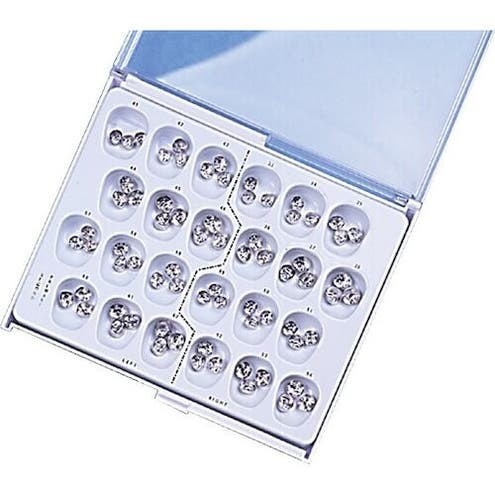 Second Primary Molar Stainless Steel, Lower Right, 53, 3/Pkg
