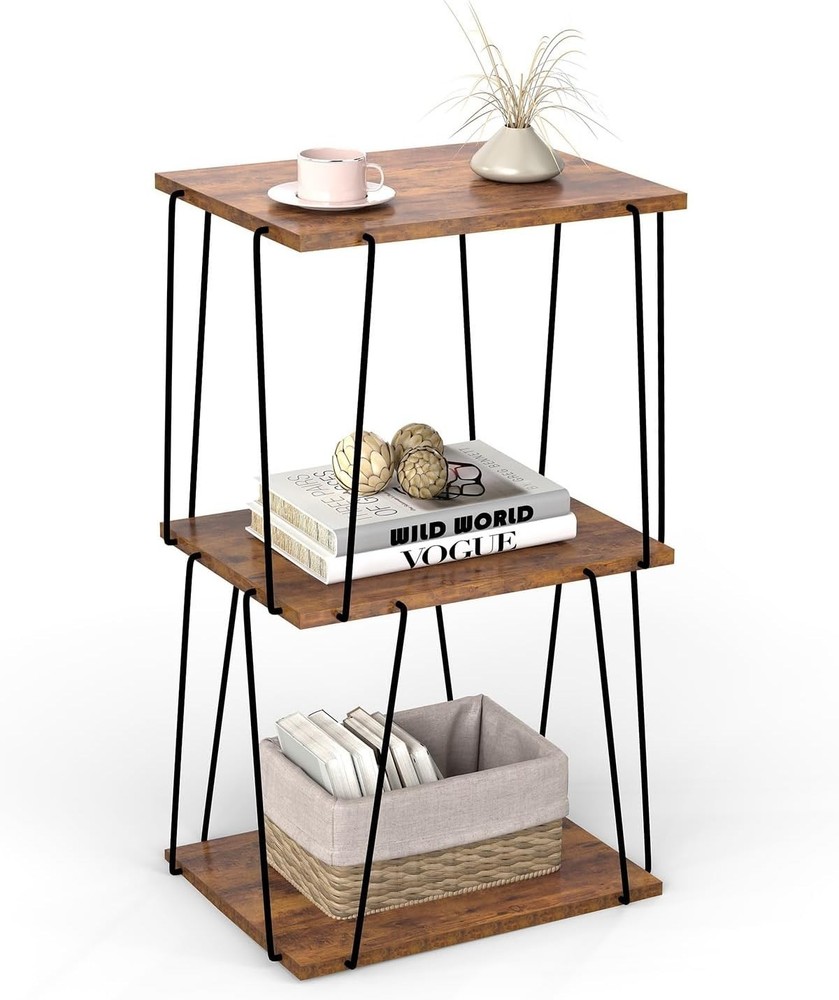 Side Table , Tall End Table, Small Accent Table, Bedside Table for Living Room