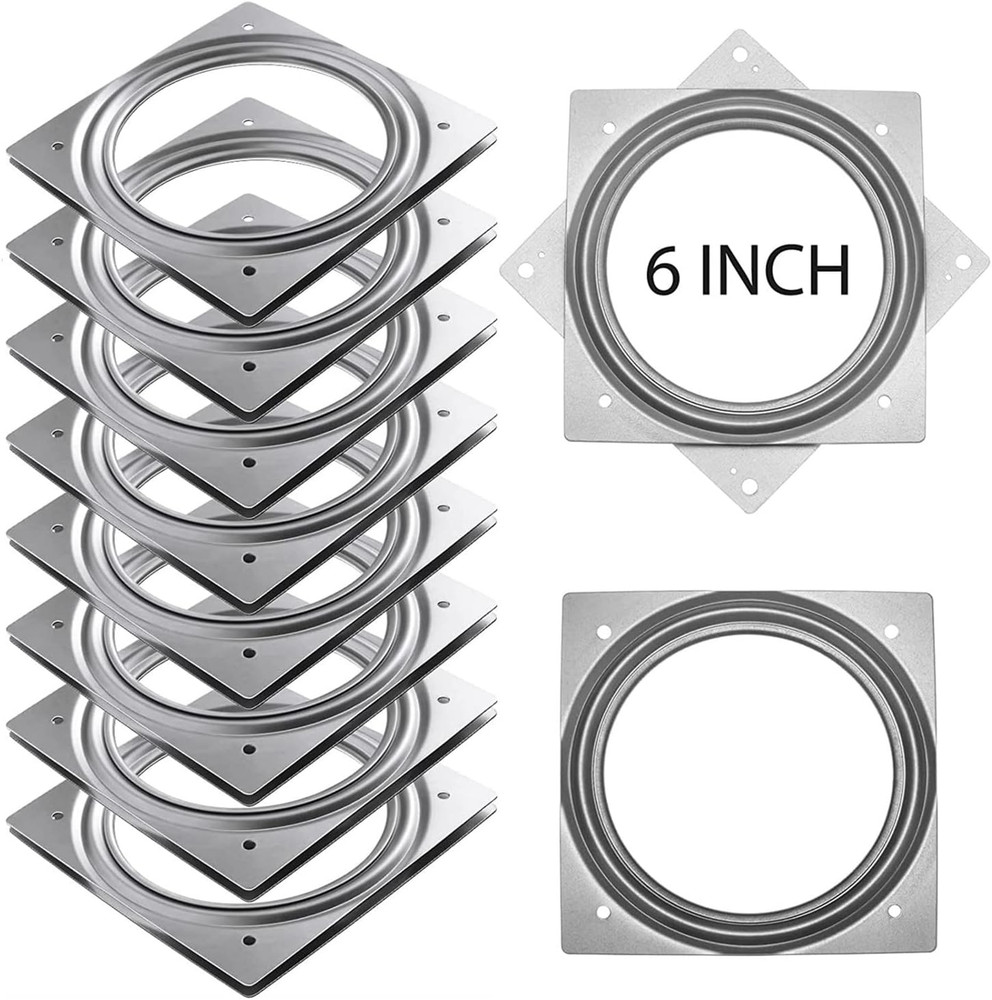 8 Pack Lazy Susan Hardware, 6 Inch Silver Lazy Susan Turntable Bearing 5/16" Thi