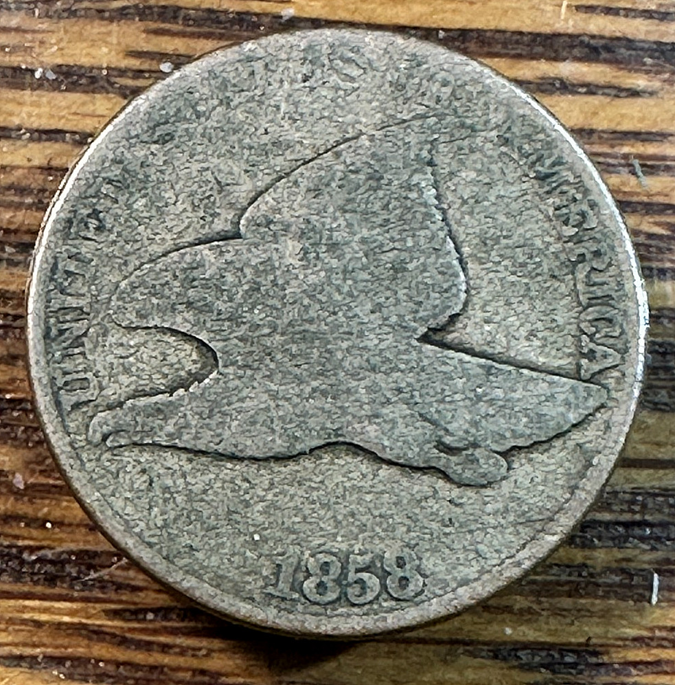1858 Large Letters Flying Eagle Cent Nice Original Good CHRC