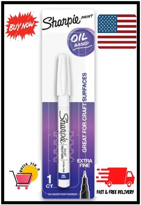 Sharpie Oil-Based Paint Marker, Extra Fine Point, White, 1 Count