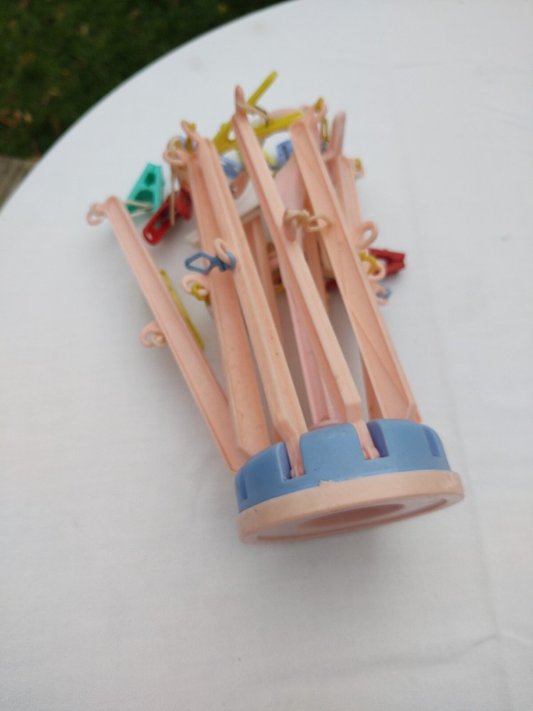 Vintage Carousel Clothes Pin Holder