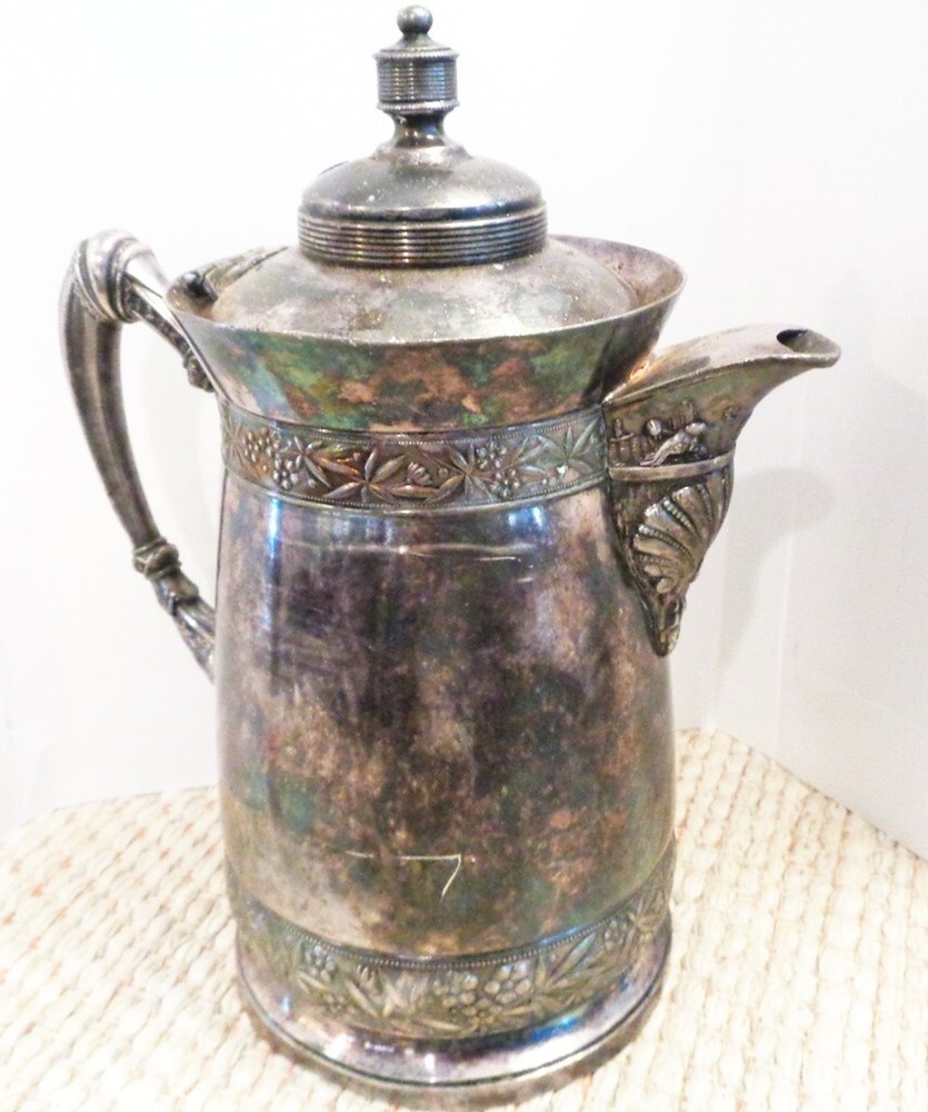 Simpson Hall Miller Silver Plated Water Pitcher Jug #387