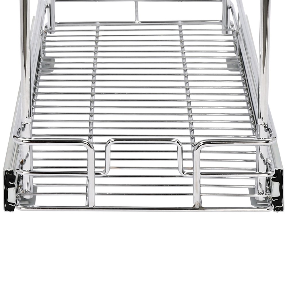 Pull Out Cabinet Organizer, 2-Tier Pull Out Shelves, Kitchen Cabinet Organizer