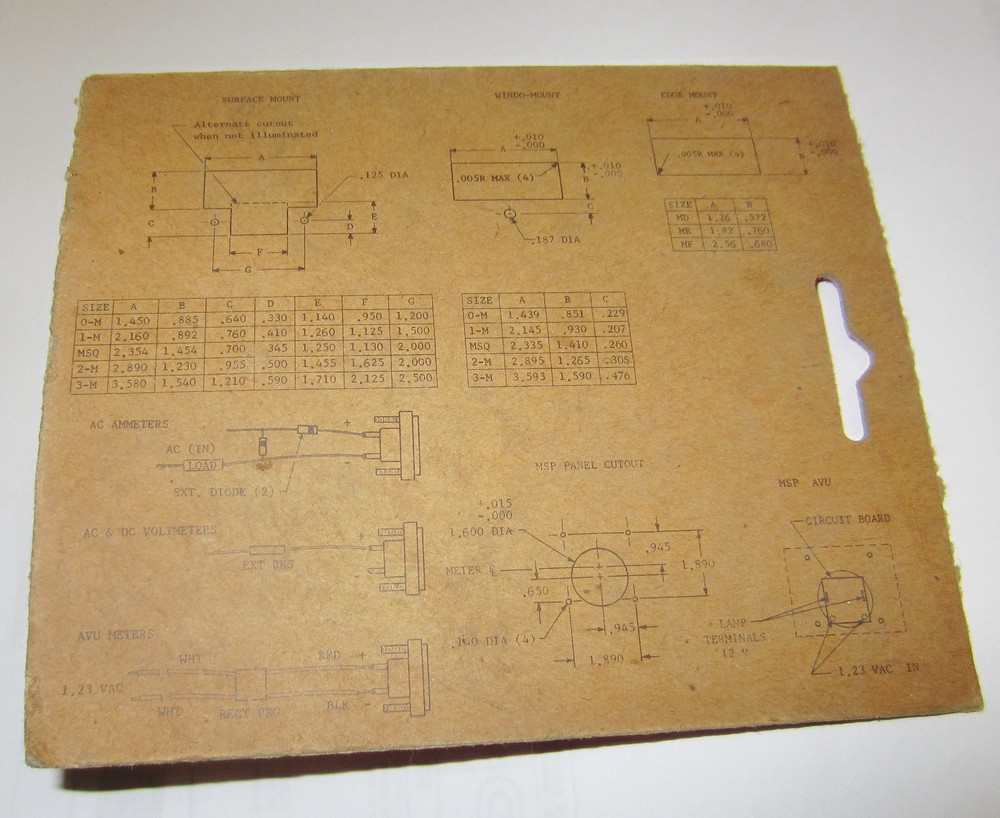 Modutec MSQ-AAA-005 MSQAAA005 MSQ AAA 005 Panel Amp Meter New Surplus / H10