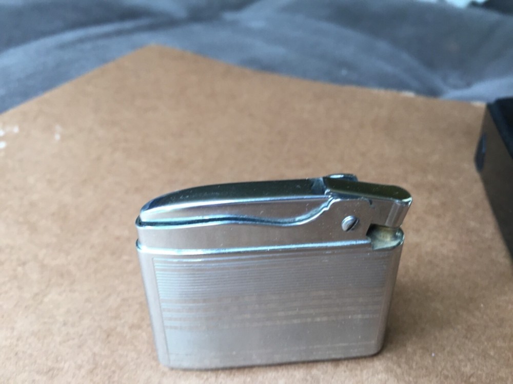 vintage ronson adonis lighter chrome streamlined art deco box instuctions