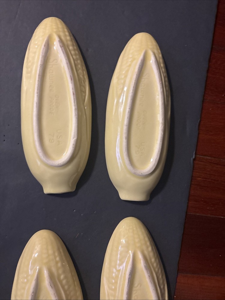 Shawnee Butter Platter Salt Pepper Corn Holders Read Collection