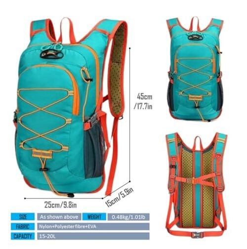 Lightweight Cycling Hydration Backpack,Large Capacity Pack for Green