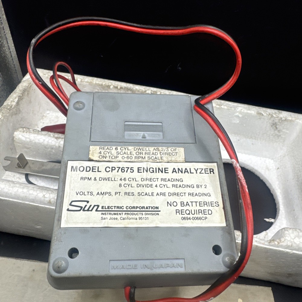 SUNTUNE ENGINE ANALYZER CP7675 w/ 7 Test Functions In Box With Manual