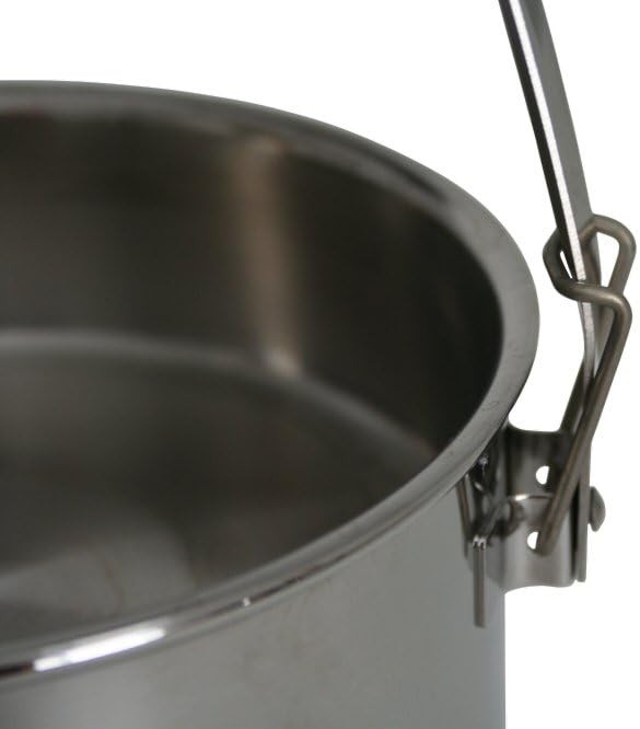 Stainless Steel Zebra Loop Handle Pots w/ Locking Lid - Allows Stacking Together