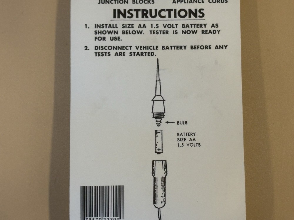 Tool Aid Corp - 22700 Continuity Tester, Self Powered