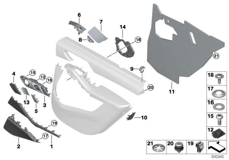 Genuine BMW 51417956489 - Panel Switch Window Regulator Left