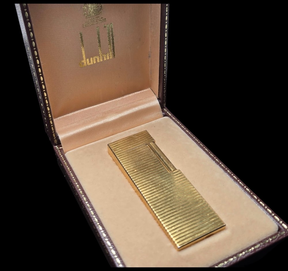 Vintage Dunhill Lighter Japan Good Needs Flint Untested Boxed